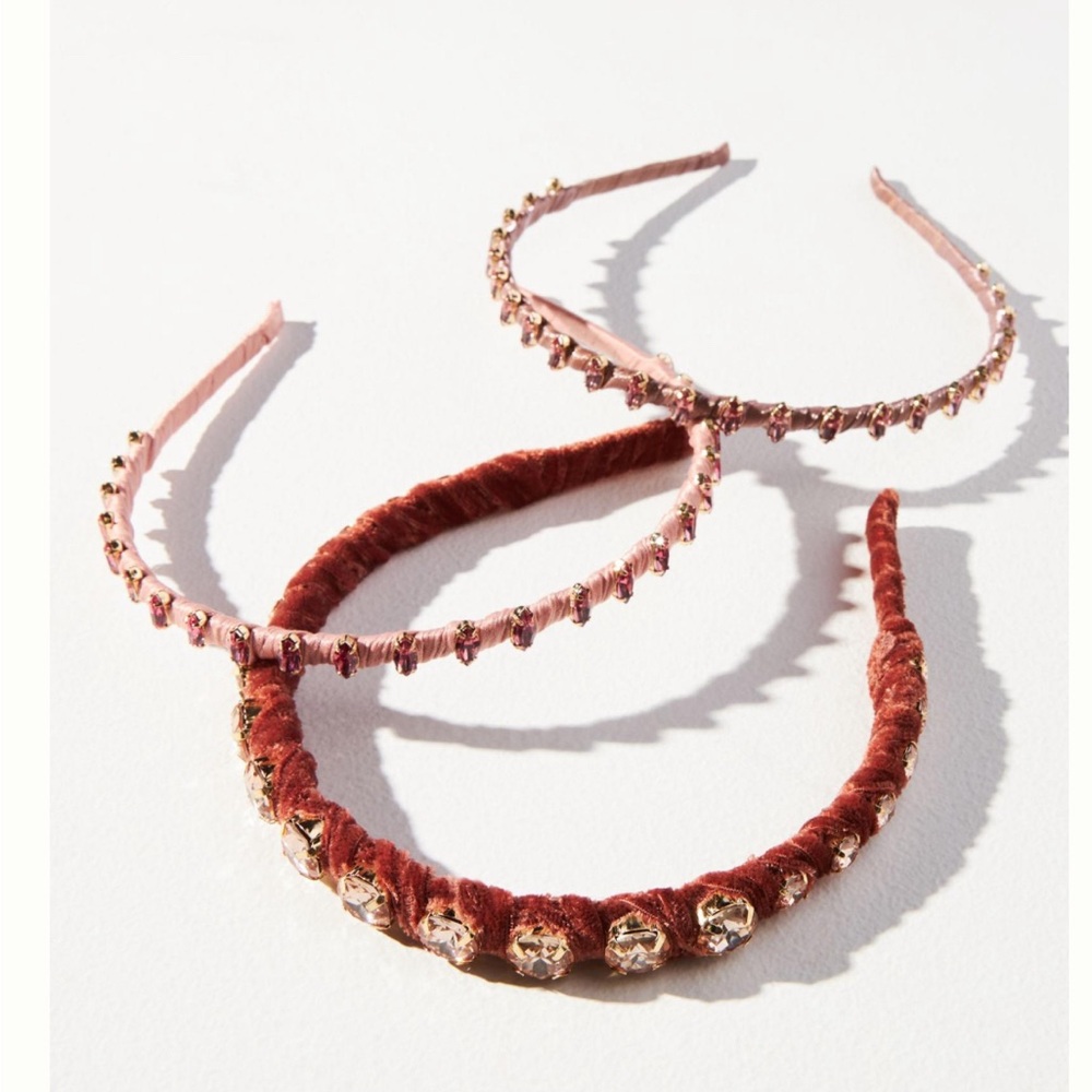 Set of Three Anthropologie Jeweled Headbands